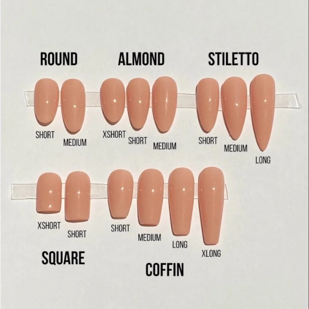 Luxury Press on Nails Pink French Tip 24 piece set, Choose Your shape and length - Picture 2 of 3